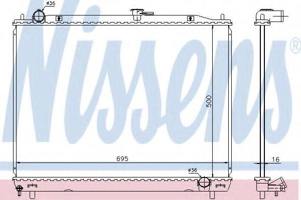 NISSENS 628962 Радіатор, охолодження двигуна