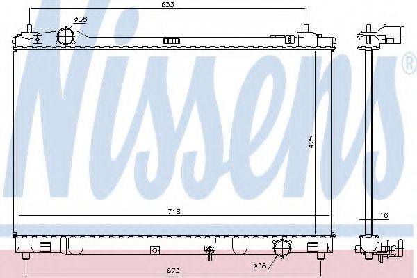 NISSENS 646874 Радіатор, охолодження двигуна
