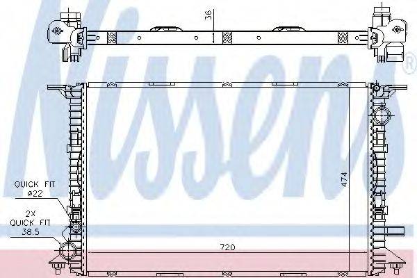 NISSENS 60356 Радіатор, охолодження двигуна