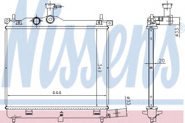 NISSENS 675023 Радіатор, охолодження двигуна