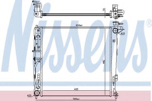 NISSENS 675022 Радіатор, охолодження двигуна