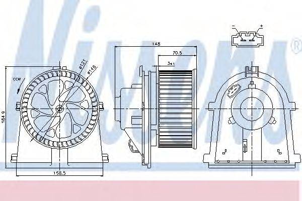 NISSENS 87022 Вентилятор салону