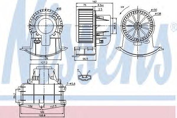 NISSENS 87033 Вентилятор салону