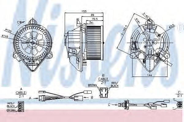 NISSENS 87050 Вентилятор салону