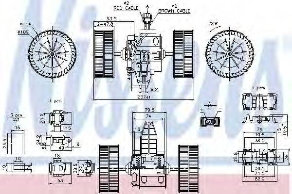 NISSENS 87117 Вентилятор салону