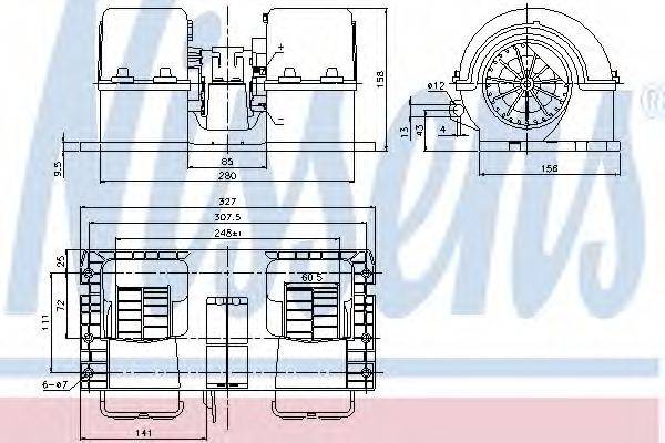 NISSENS 87132 Вентилятор салону