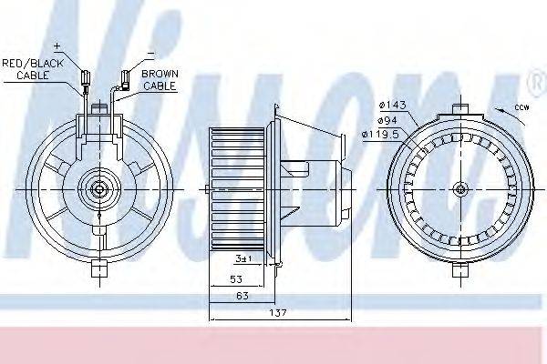 NISSENS 87148 Вентилятор салону