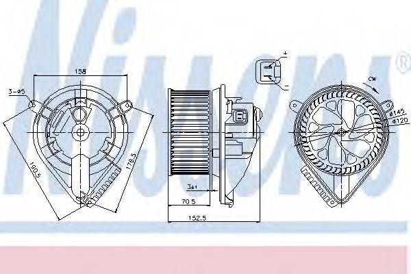 NISSENS 87156 Вентилятор салону