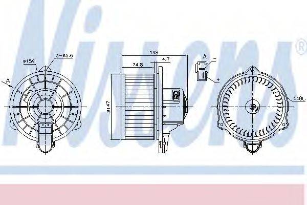 NISSENS 87161 Вентилятор салону