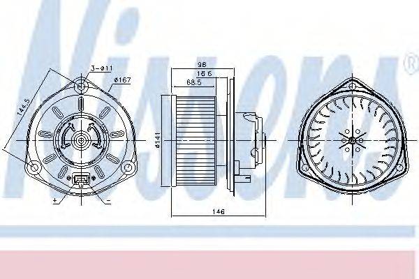 NISSENS 87168 Вентилятор салону