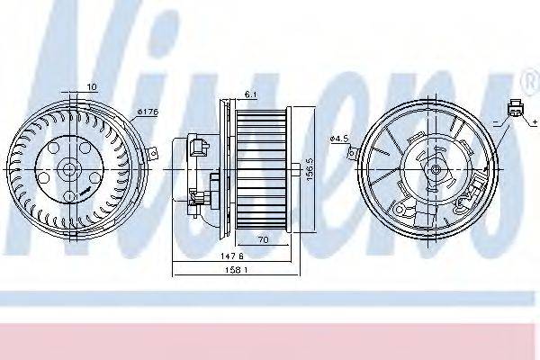 NISSENS 87187 Вентилятор салону