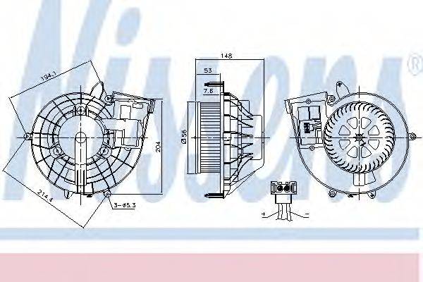 NISSENS 87210 Вентилятор салону