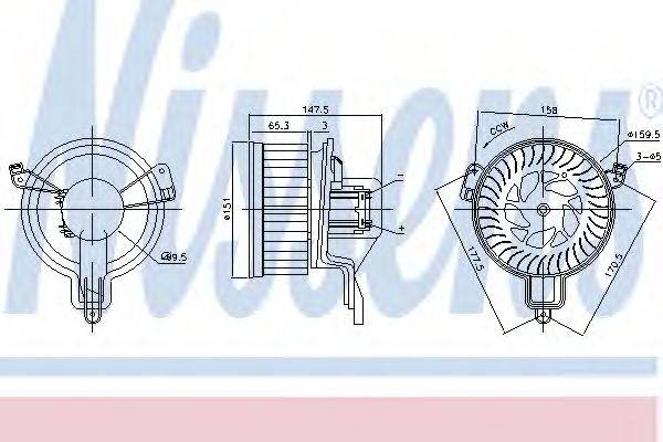 NISSENS 87259 Вентилятор салону