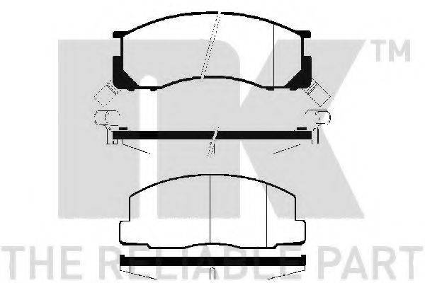 NK 224522 Комплект гальмівних колодок, дискове гальмо