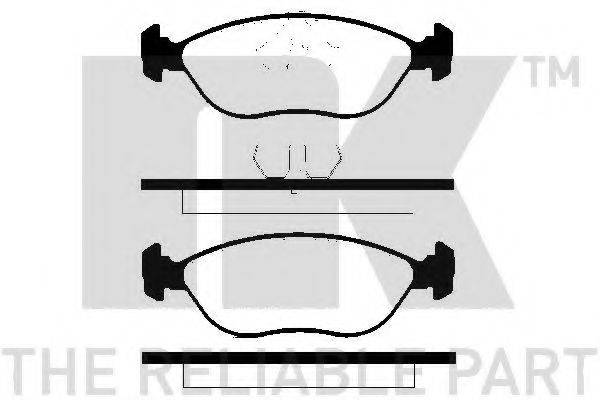 NK 224816 Комплект гальмівних колодок, дискове гальмо
