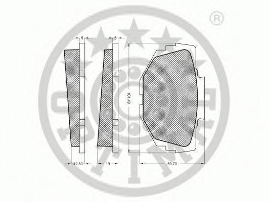 OPTIMAL 6203 Комплект гальмівних колодок, дискове гальмо