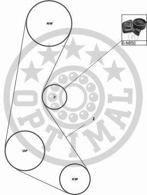 OPTIMAL SK1419 Комплект ременя ГРМ