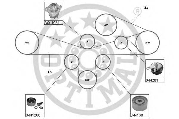 OPTIMAL SK1619AQ1 Водяний насос + комплект зубчастого ременя