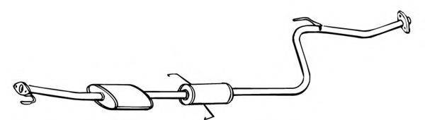 WALKER 16704 Середній глушник вихлопних газів