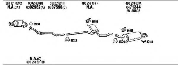 WALKER AD25162 Система випуску ОГ