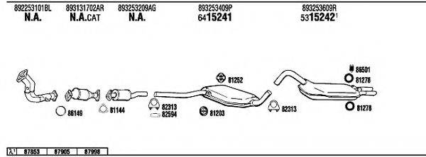 WALKER AD40330 Система випуску ОГ