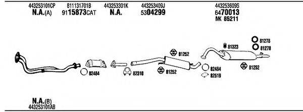 WALKER AD62149 Система випуску ОГ