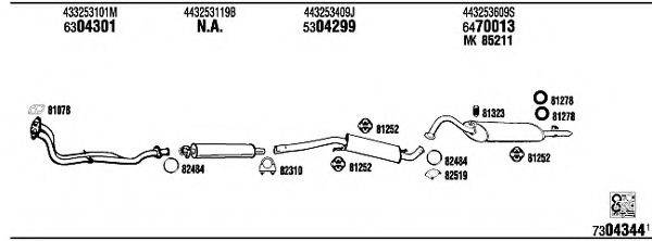 WALKER AD62702B Система випуску ОГ