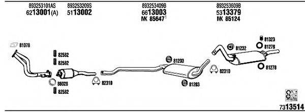 WALKER AD80453 Система випуску ОГ