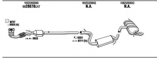 WALKER ADH18358 Система випуску ОГ