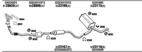 WALKER ADT13360 Система випуску ОГ