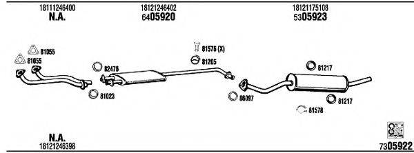 WALKER BW40235 Система випуску ОГ