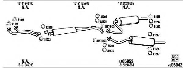 WALKER BW40236 Система випуску ОГ