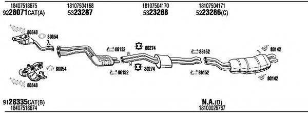 WALKER BWH15455 Система випуску ОГ