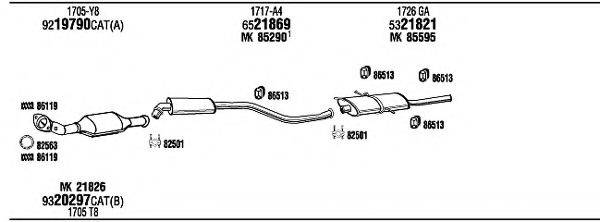 WALKER CI16010 Система випуску ОГ