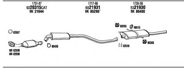 WALKER CI16017 Система випуску ОГ