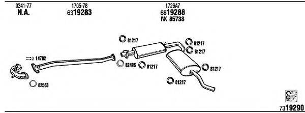 WALKER CI90012 Система випуску ОГ