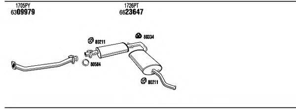 WALKER CIH16665AB Система випуску ОГ