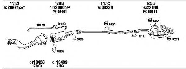 WALKER CIH16730BB Система випуску ОГ