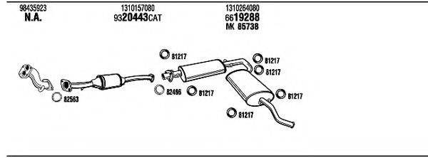 WALKER FI40136 Система випуску ОГ