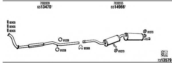 WALKER FI61145 Система випуску ОГ