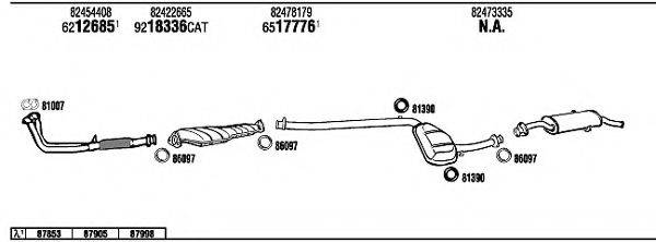 WALKER FI80022 Система випуску ОГ