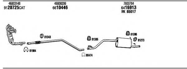 WALKER FIT04755B Система випуску ОГ