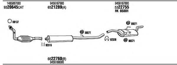 WALKER FIT14435B Система випуску ОГ