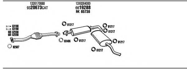 WALKER FIT14464 Система випуску ОГ