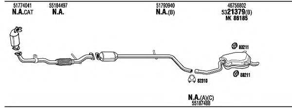 WALKER FIT17842 Система випуску ОГ