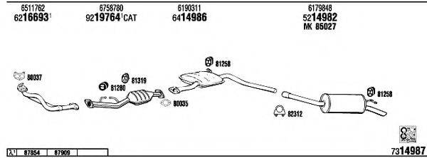 WALKER FO31182 Система випуску ОГ