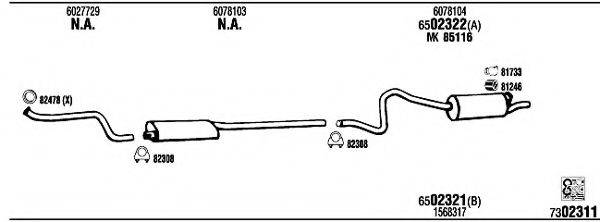 WALKER FO50503 Система випуску ОГ