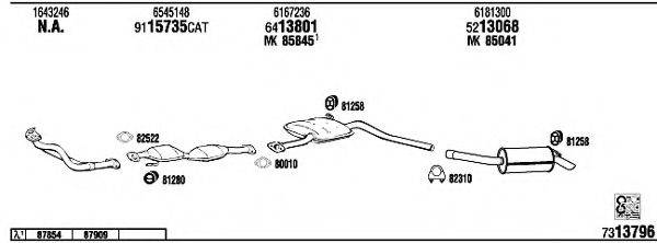 WALKER FO56030B Система випуску ОГ