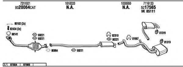 WALKER FO60085 Система випуску ОГ