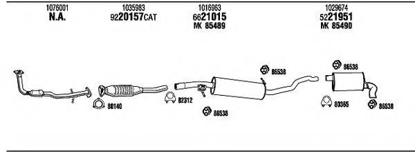 WALKER FO75018 Система випуску ОГ